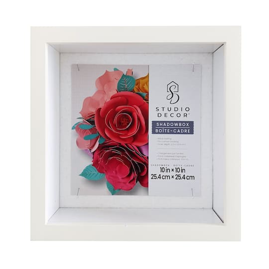 10" x 10" Flat White Deep Profile Shadow Box by Studio Décor®